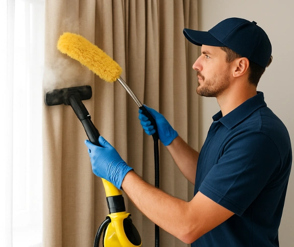 Trusted residential curtain cleaning technician Matty Curtain Cleaning yandina-creek QLD