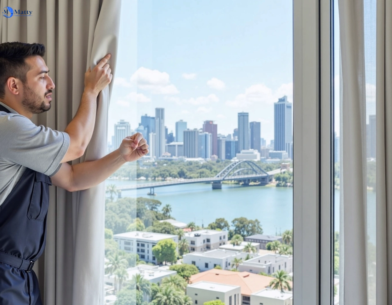 Professional curtain steam cleaning service yandina-creek QLD by Matty Curtain Cleaning